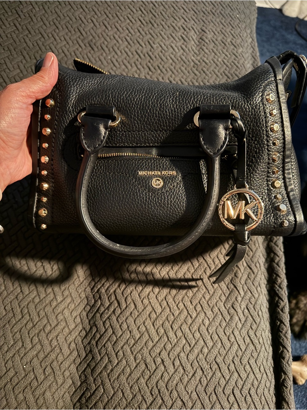 Mk pebble leather satchel